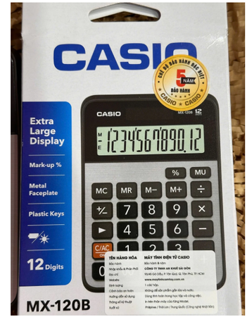 Máy tính Casio MX-120B/ Casio Canculation MX-120B