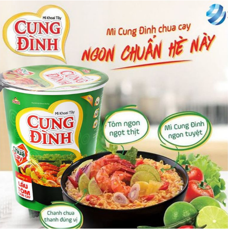 1 Thùng Mỳ tôm chua cay Cung Đình / Cung Dinh spicy and sour shrimp noodles