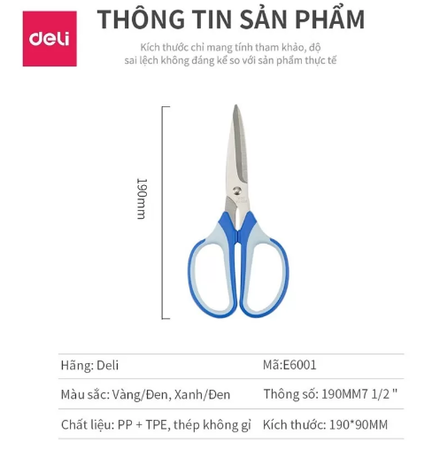 Kéo Deli 6001/ Deli scissors 6001 